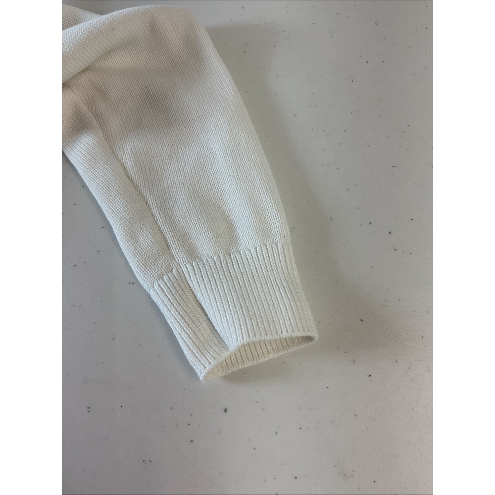 Quince‎ Women 100% Organic Cotton Mock Neck Sweater White Long Sleeved Top S - Picture 5 of 9